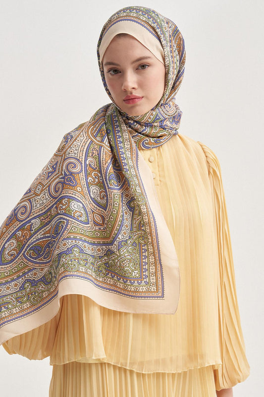 Nilla Cotton Scarf Sienna Lemon